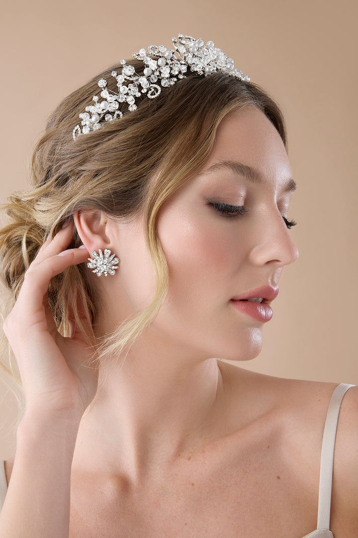 PEARL Wedding Headband, Swarovski & Pearls Headpiece