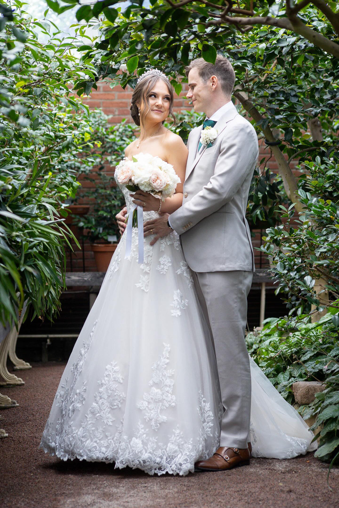 Ellee Real Bride Adorned with GEMNA Swarovski Wedding Tiara