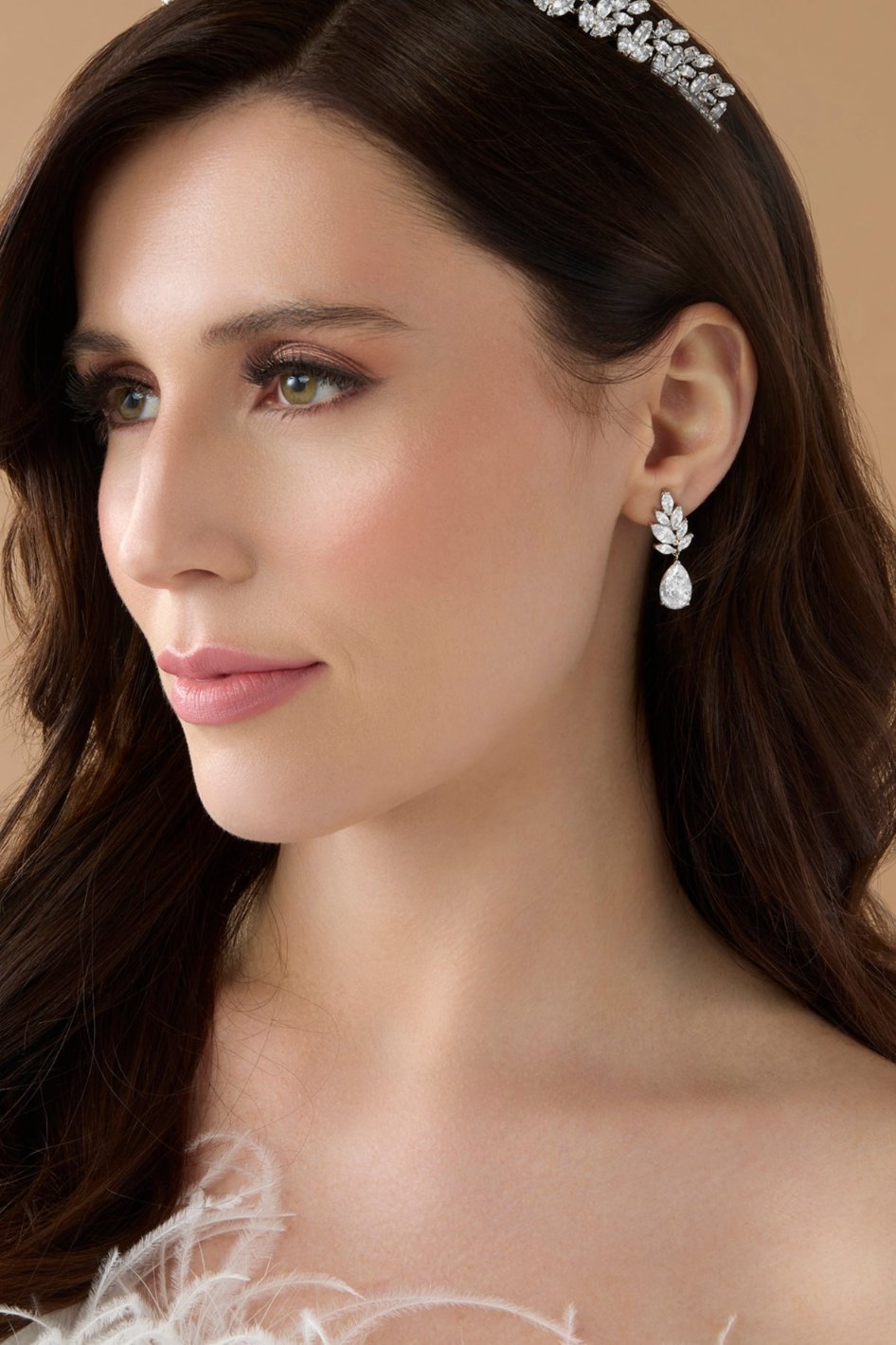 Liv simulated diamond earrings - ellee couture boutique 