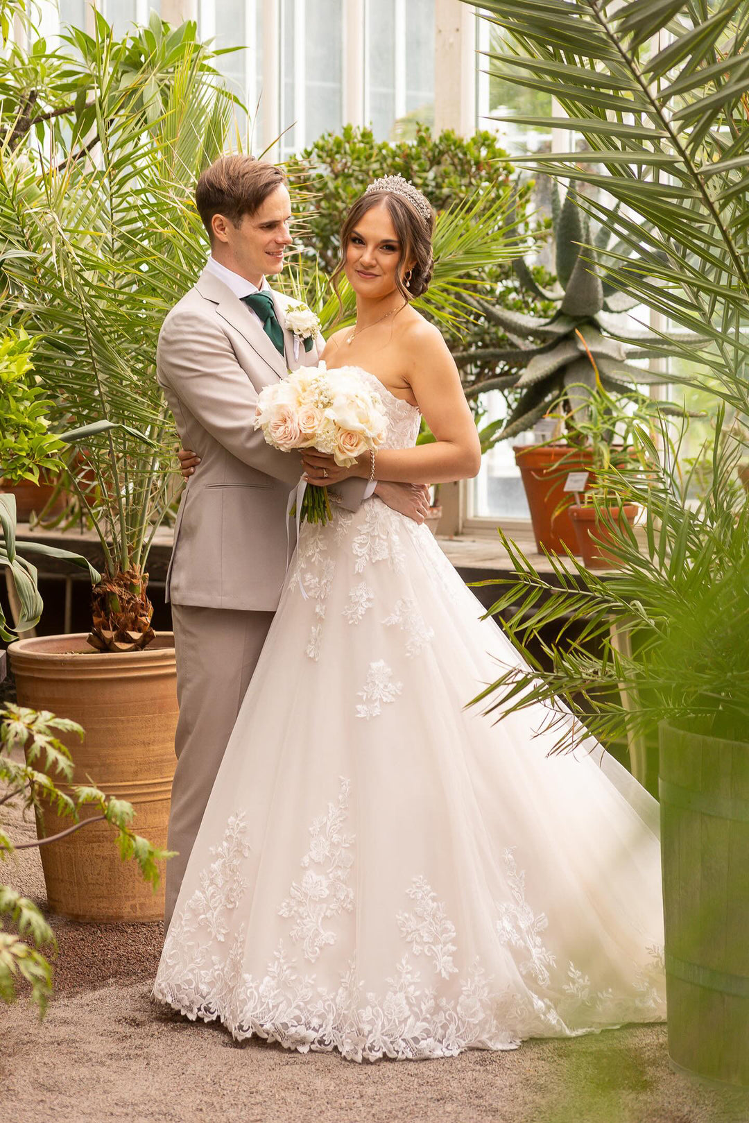 Ellee Real Bride Adorned with GEMNA Swarovski Wedding Tiara