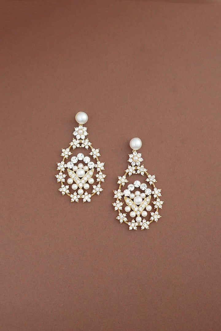 CLAIRE-Pearls Swarovski Drop Earrings