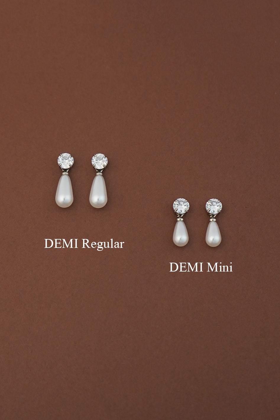 DEMI Simulated Diamond and Pearl Drop Earrings