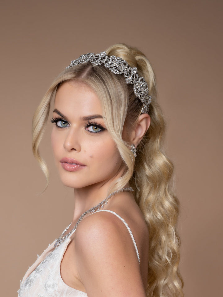 DELILAH Swarovski Lustrous Bridal Headpiece - SAMPLE SALE