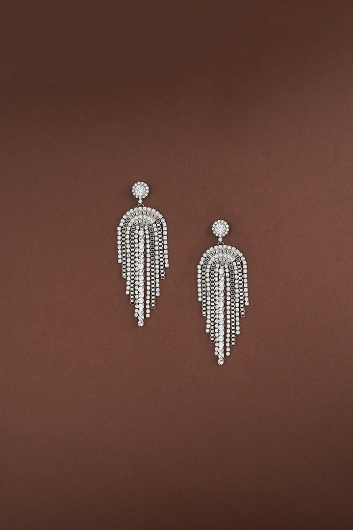 GENEVIEVE-Pearls & Swarovski Chandelier Earrings with Pearls