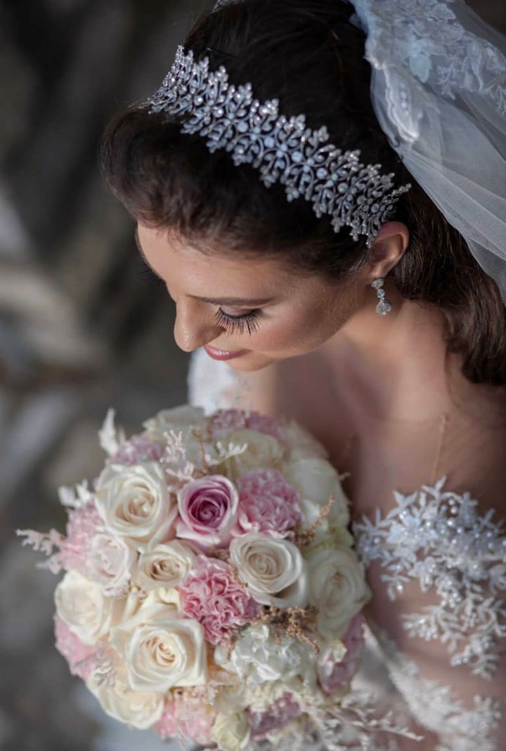 LALASA Wedding Headband, Swarovski Headpiece