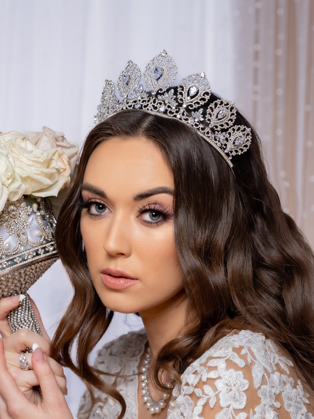 MACKENZIE Stunning Swarovski Wedding Crown, Royal Bridal Crown - SAMPLE SALE