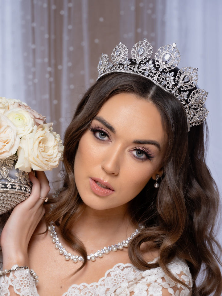 MACKENZIE Stunning Swarovski Wedding Crown, Royal Bridal Crown - SAMPLE SALE