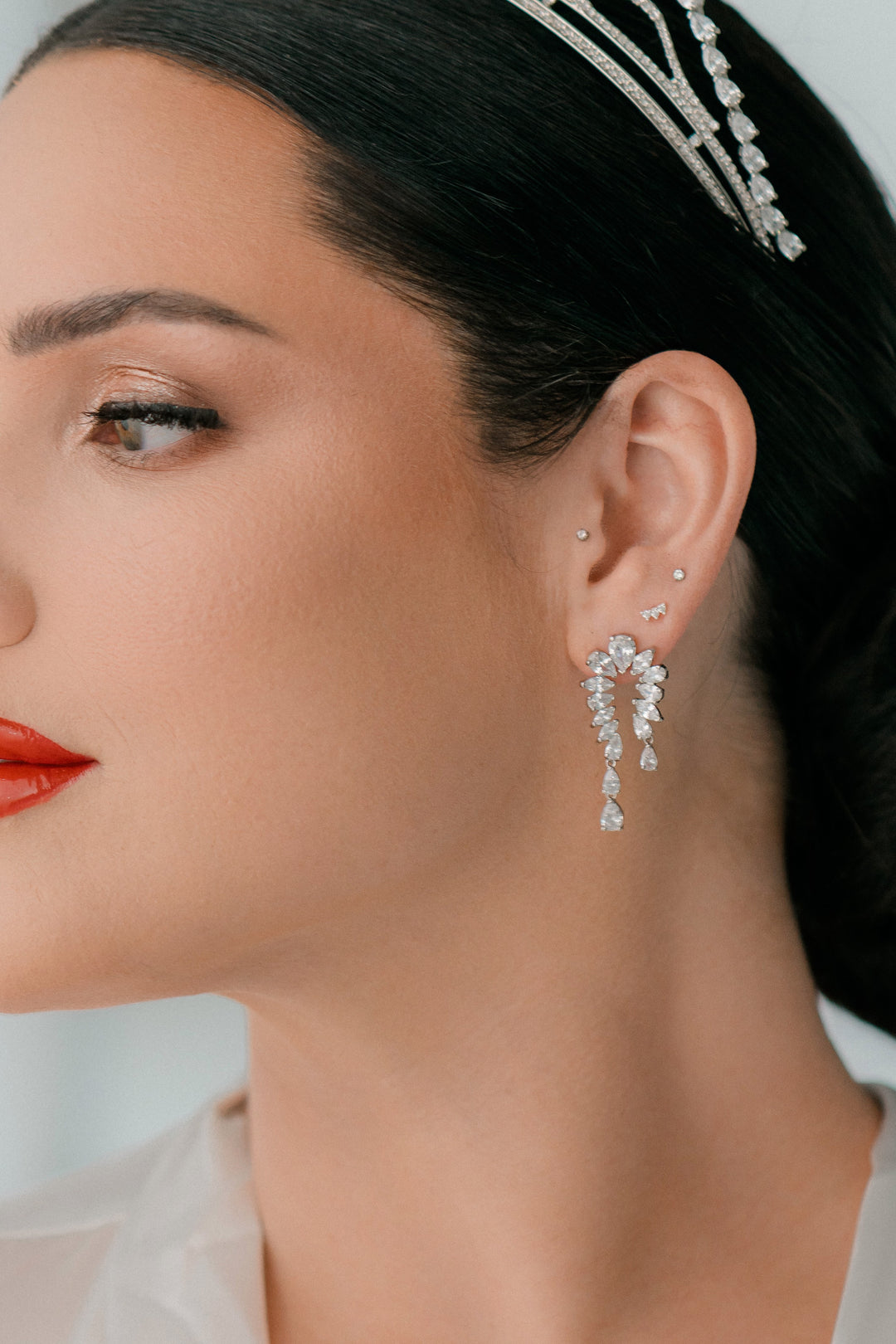 RAJWA Simulated Diamond Earrings