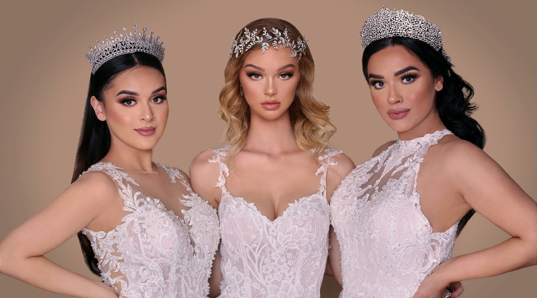 Gorgeous Brides with Bridal Headpieces from Ellee Couture Boutique | Shop New Collection Now