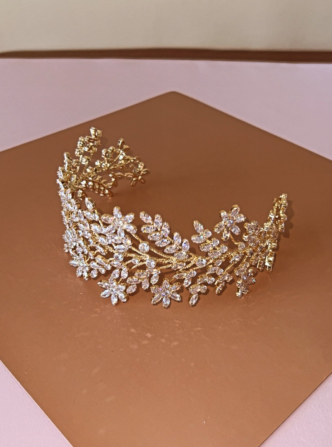 Ellee Real Bride Adorned with ELIANNA Swarovski Bridal Headband