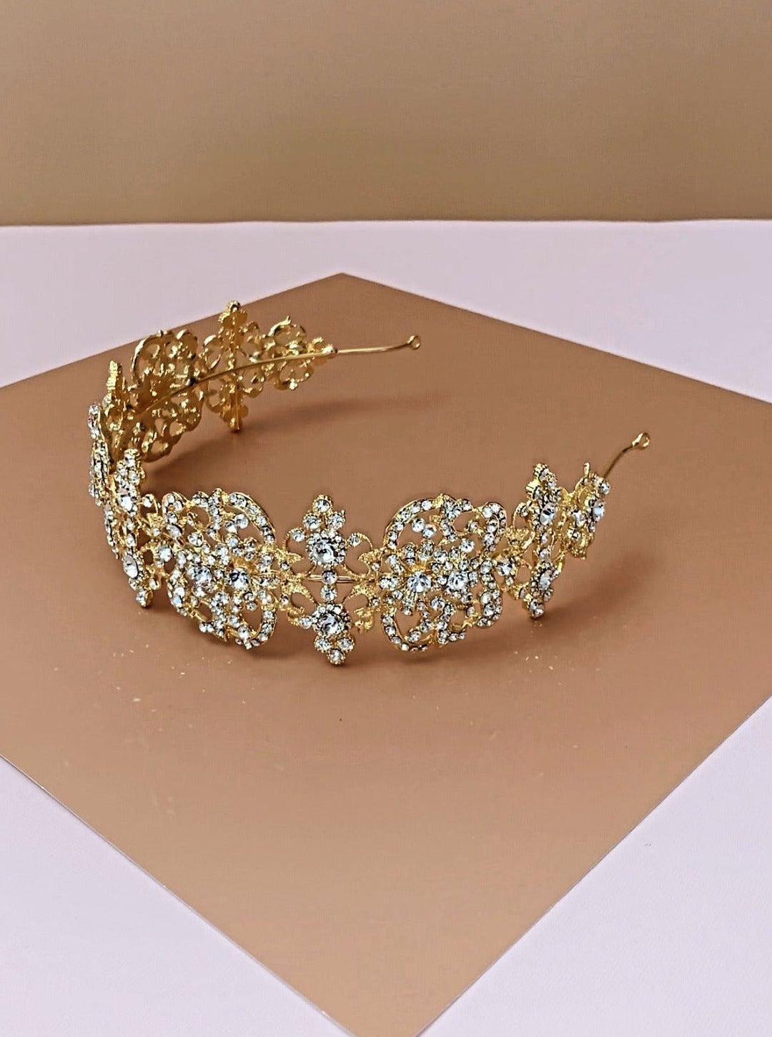 DELILAH Swarovski Lustrous Bridal Headpiece - SAMPLE SALE