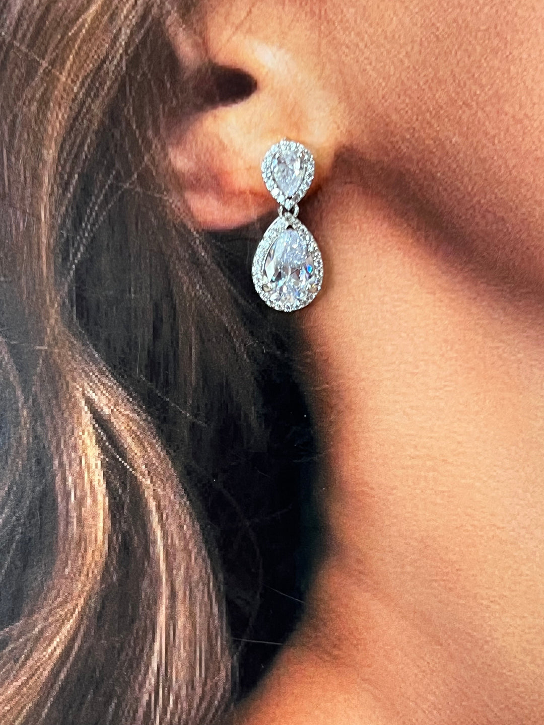 HOPE Simulated Diamond Drop Earrings - SAMPLE SALE