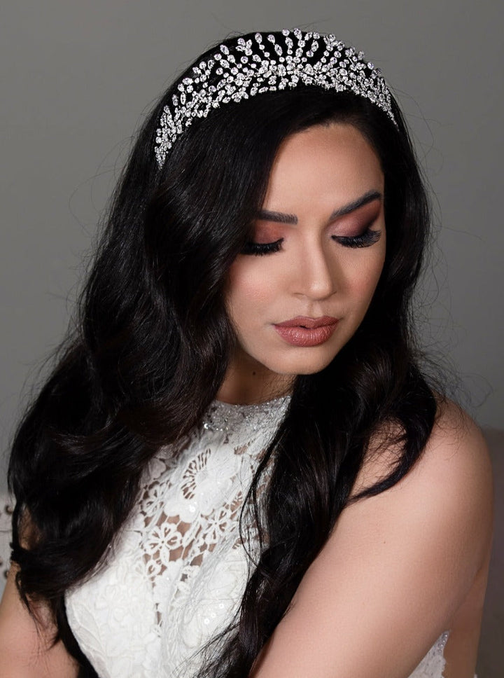 PRINCESA Bridal Headband, Swarovski Wedding Headpiece - SAMPLE SALE