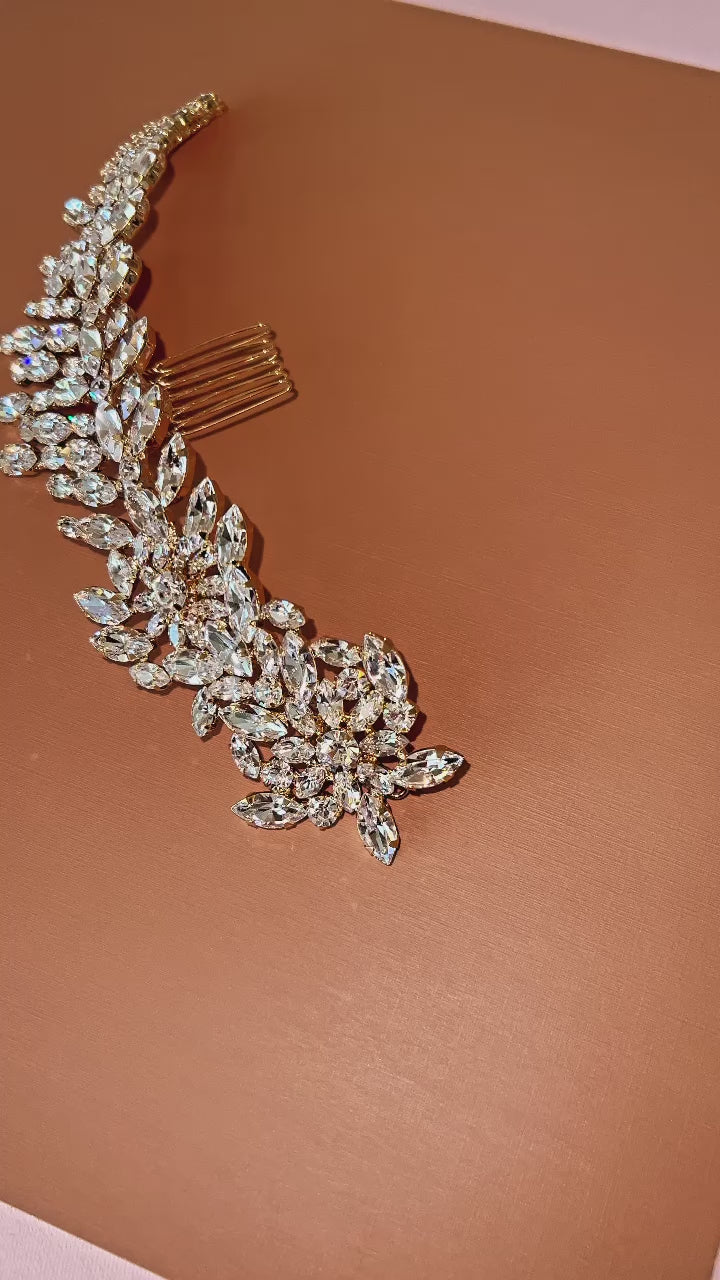 COCO Swarovski Hair Comb, Swarovski Headpiece