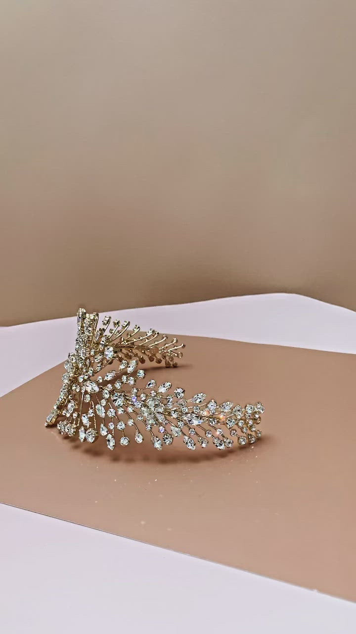 CHARLOTTE Bridal Headband, Swarovski Wedding Headpiece