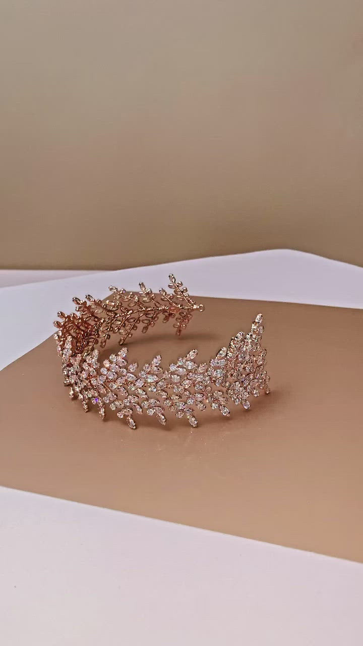 FIONA Swarovski Bridal Headband, Wedding Headband