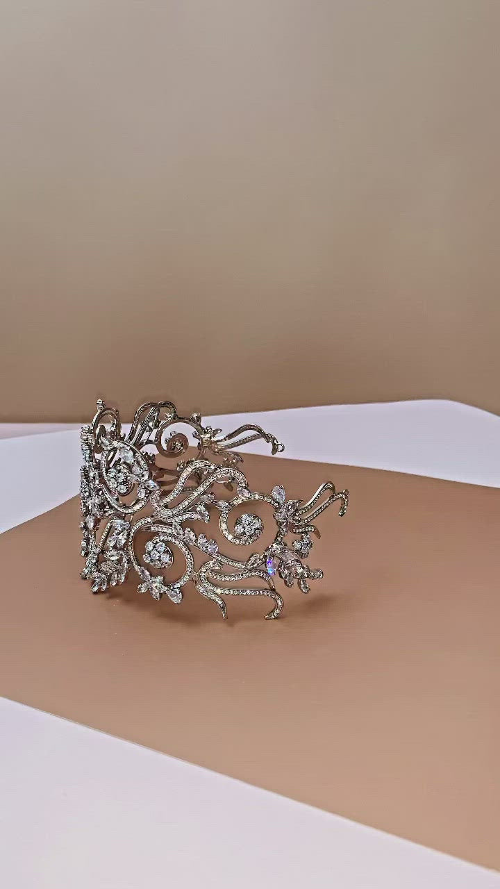 REINITA Swarovski Bridal Headband, Wedding Headpiece