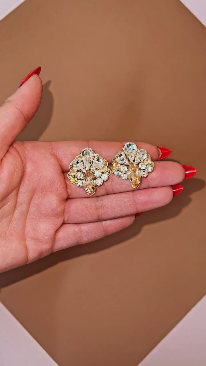 LANA-GOLD CRYSTAL Swarovski Stud Earrings