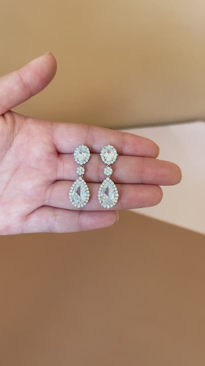 AWE Simulated Diamond Drop Earrings