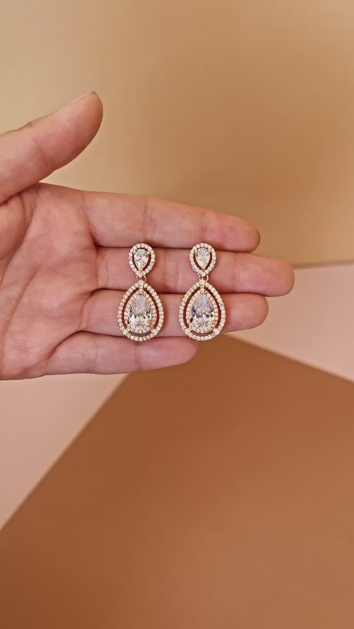 DESTINEE Simulated Diamond Drop Earrings