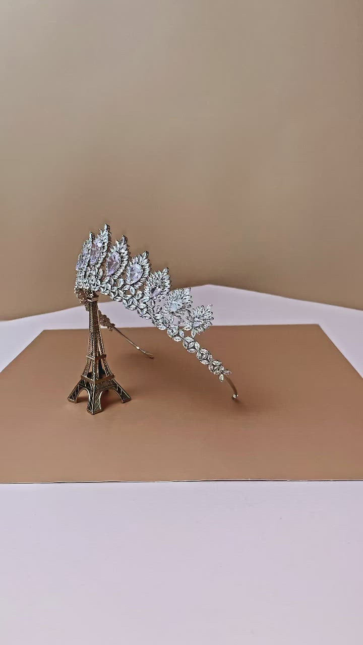 LAYLA Swarovski Bridal or Special Event Tiara and Crown