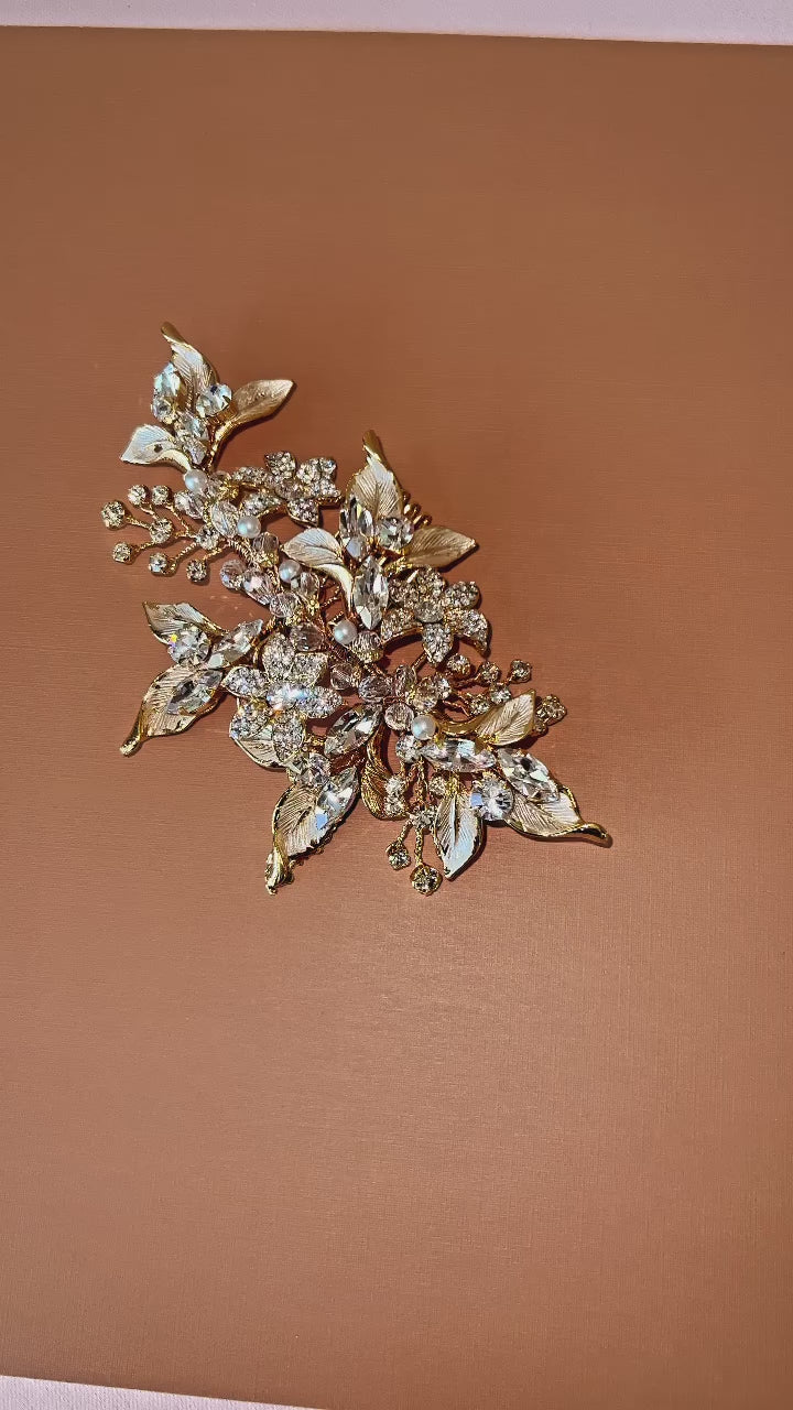 LDYIE Swarovski Hair Comb, Wedding Headpiece