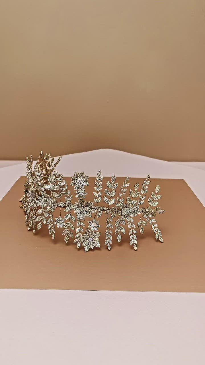 AURELIA Swarovski Wedding Headpiece with Micro Zirconia