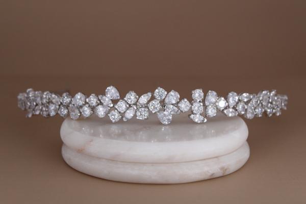 ALIX Rose Gold Wedding Headband, Swarovski Bridal Tiara