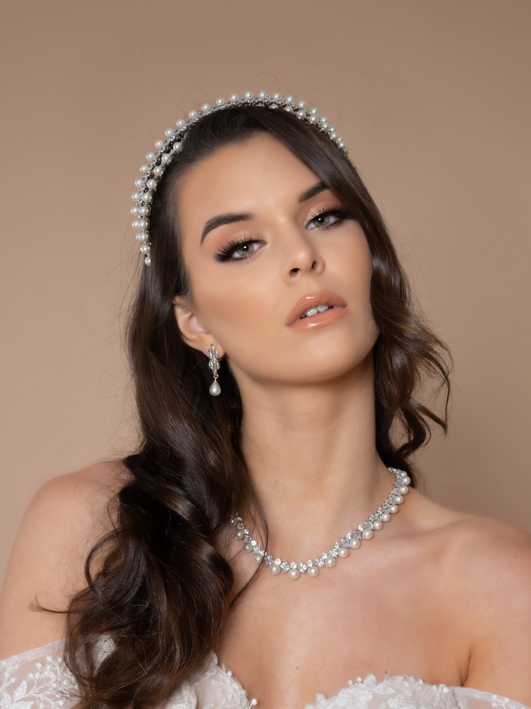 DARA Swarovski and Pearls Stunning Bridal Headband