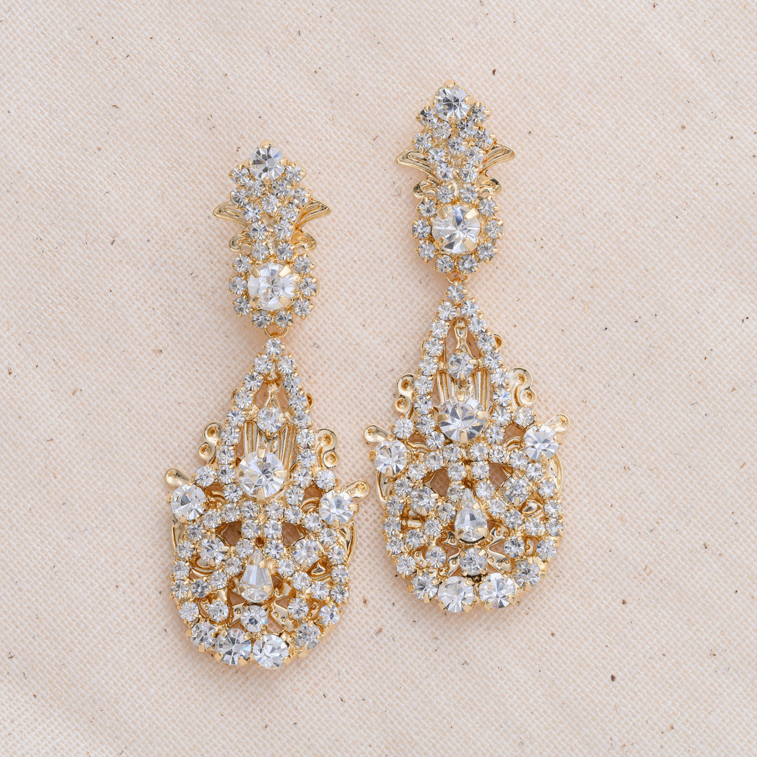 DILARA Swarovski Statement Earrings