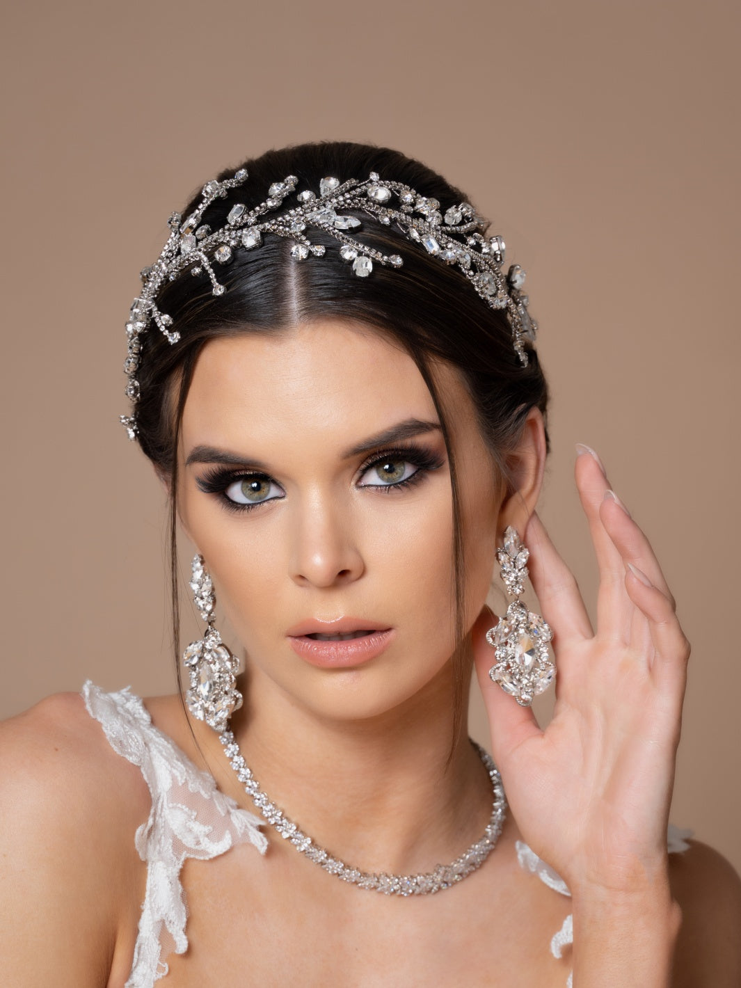 MAYA Stunning Swarovski Bridal Headband Gorgeous Details