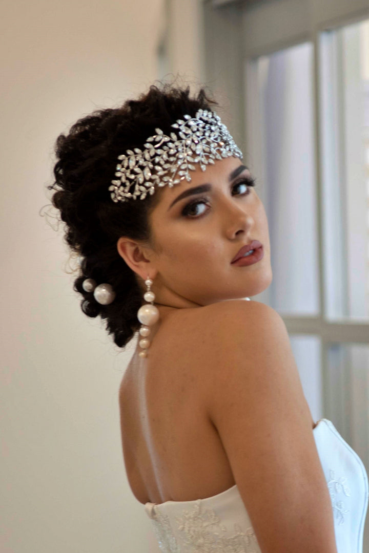 RAIYA Bridal Headpiece, Swarovski Wedding Headband