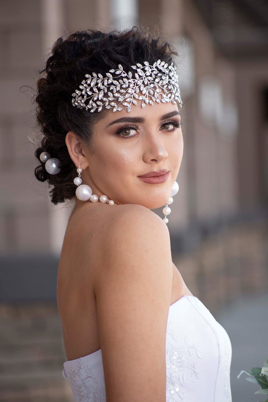 RAIYA Bridal Headpiece, Swarovski Wedding Headband