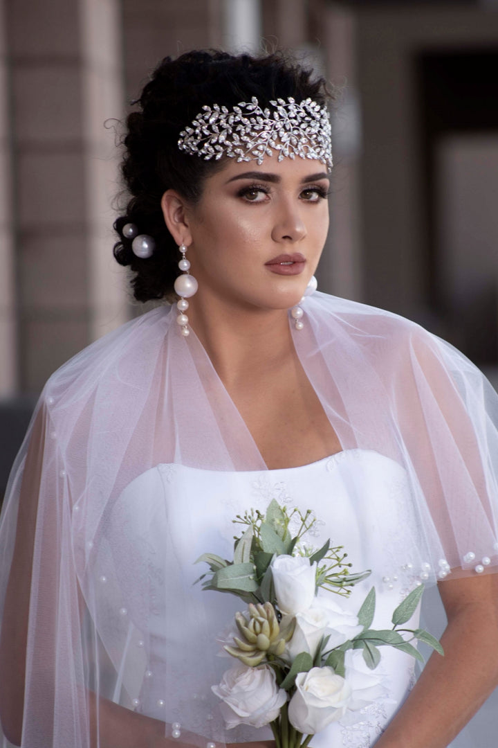 RAIYA Bridal Headpiece, Swarovski Wedding Headband