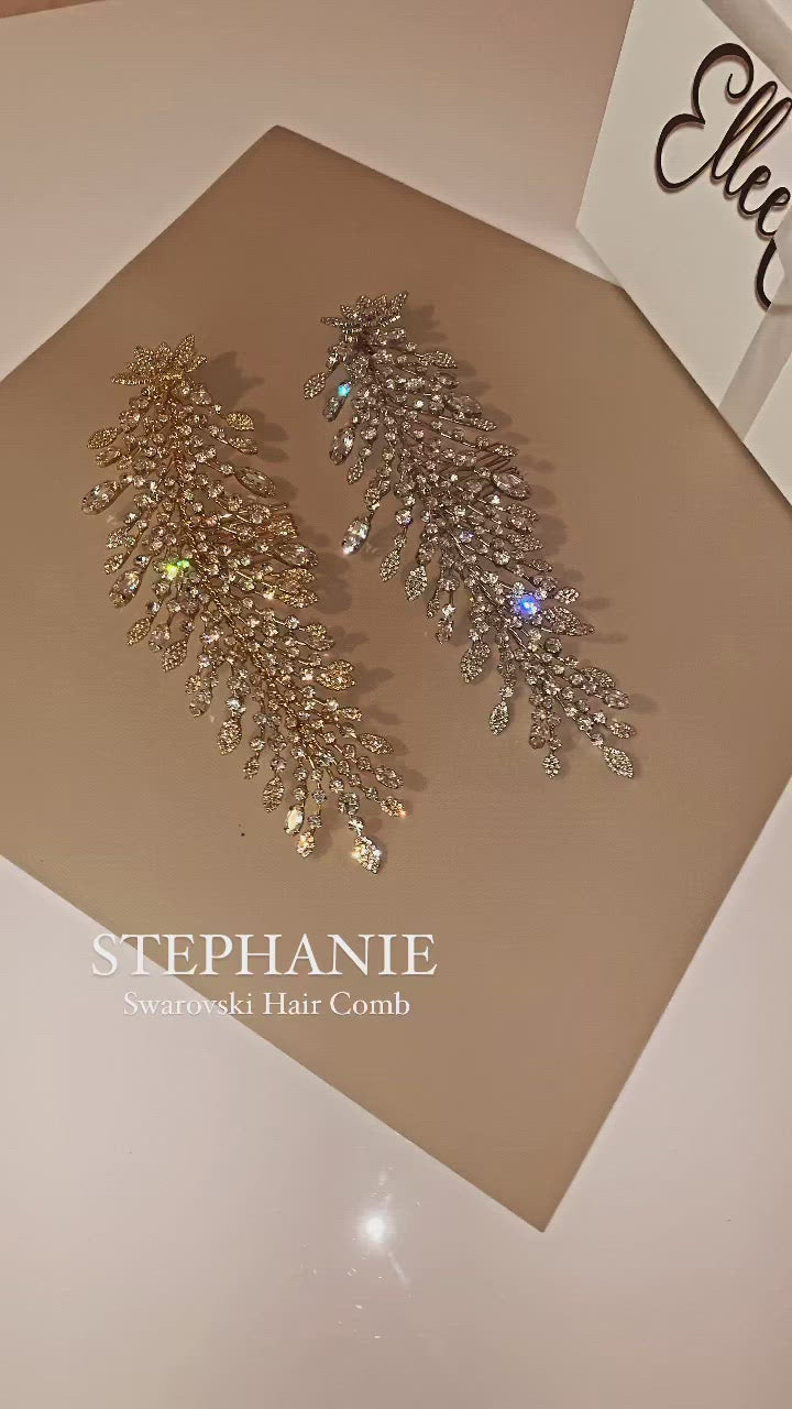 STEPHANIE Swarovski Bridal Headpiece,  Wedding Hair Comb