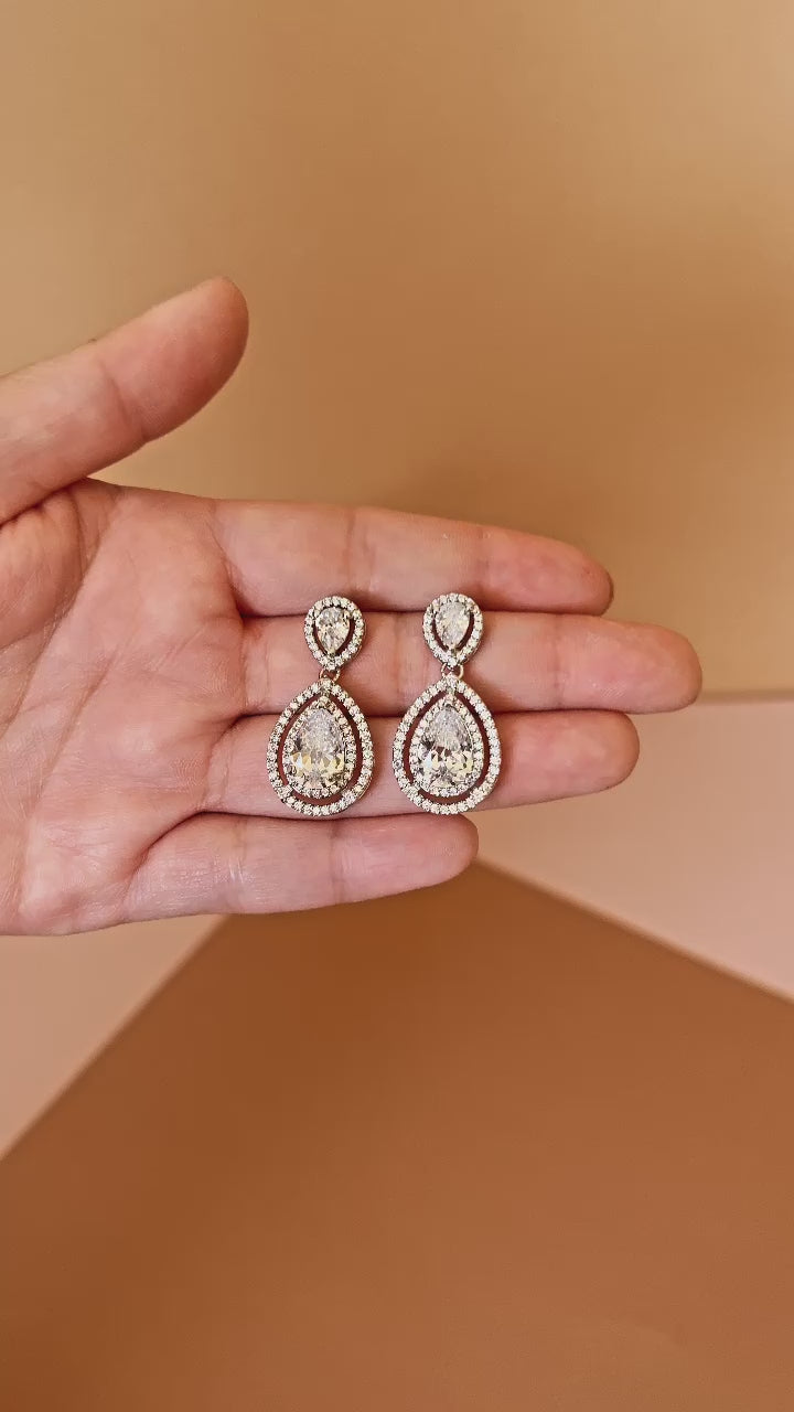 DESTINEE Simulated Diamond Drop Earrings