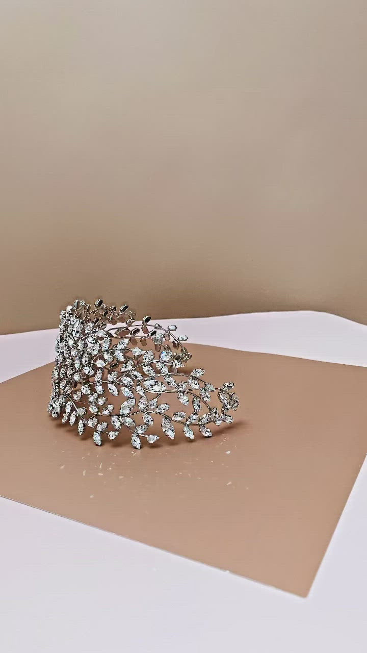 RAIYA Bridal Headpiece, Swarovski Wedding Headband