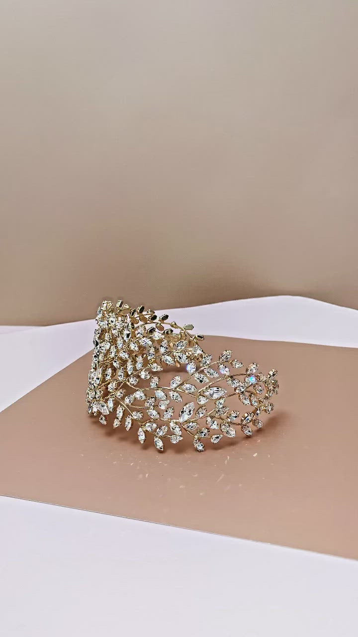 RAIYA Bridal Headpiece, Swarovski Wedding Headband