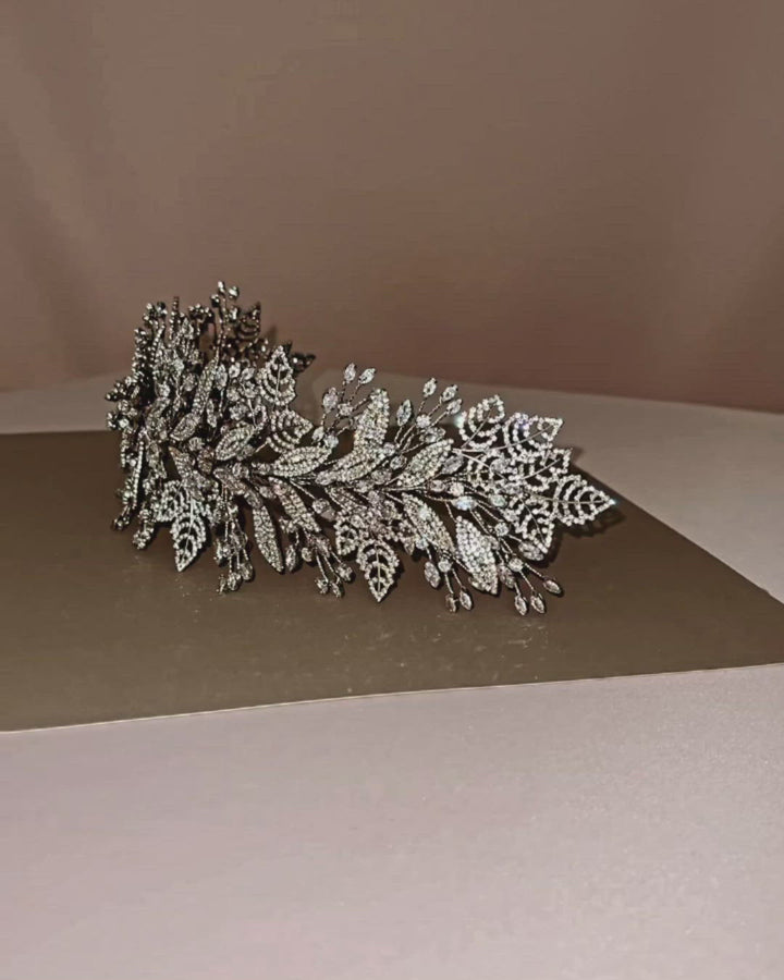 DINARA Swarovski Luxurious Wedding Headpiece