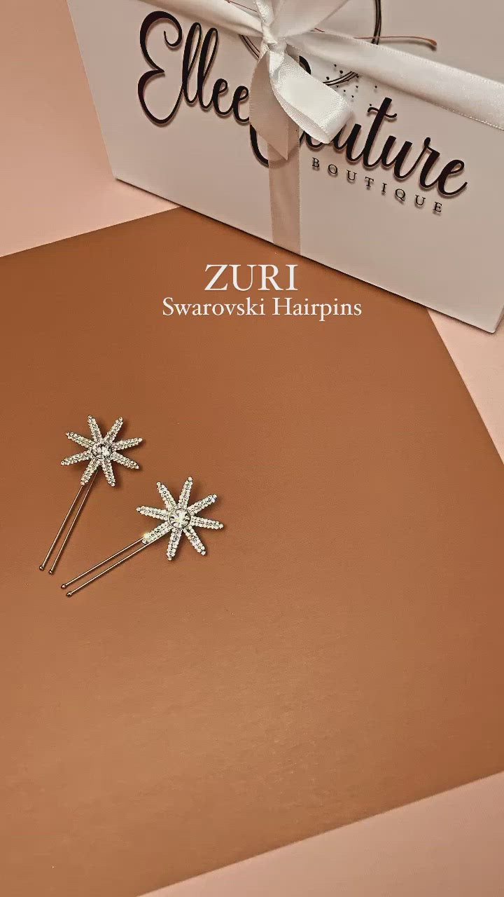 ZURI Bridal Hair Pins, Sold in Pairs