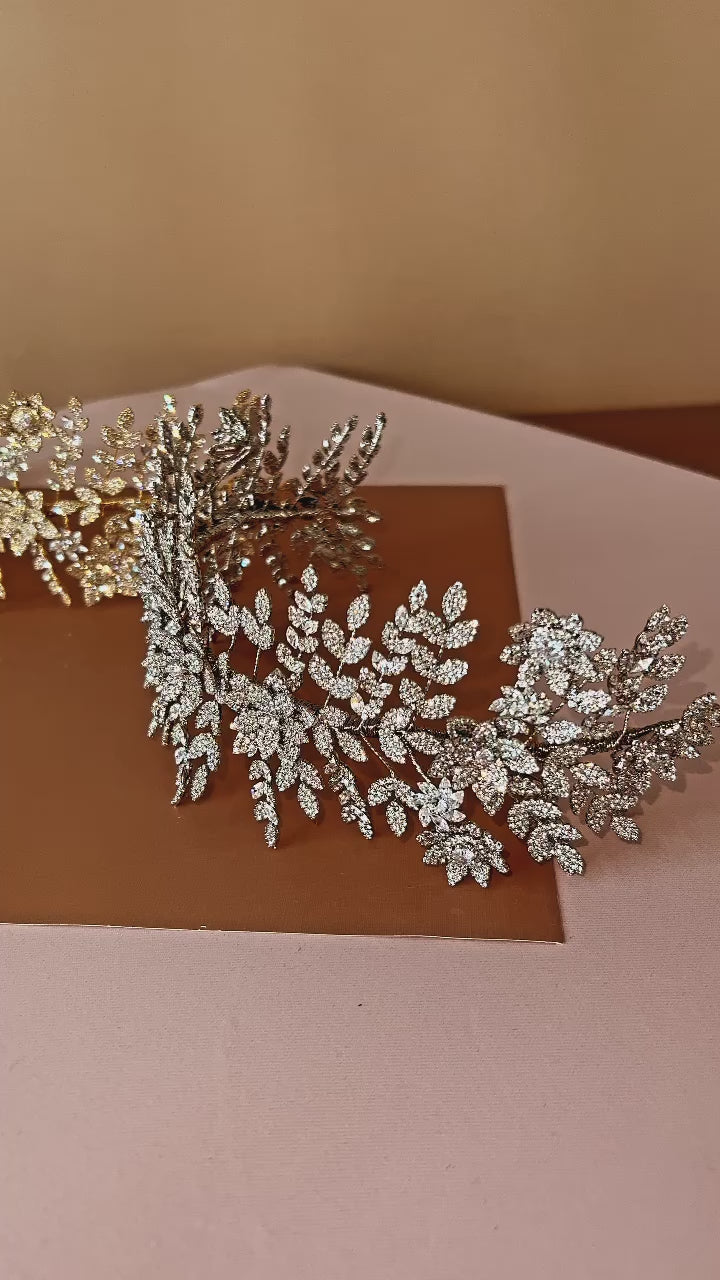 AURELIA Swarovski Most Luxurious Bridal Headpiece, Bridal Headband