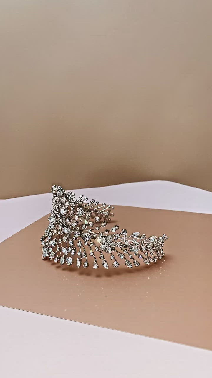 CHARLOTTE Bridal Headband, Swarovski Wedding Headpiece