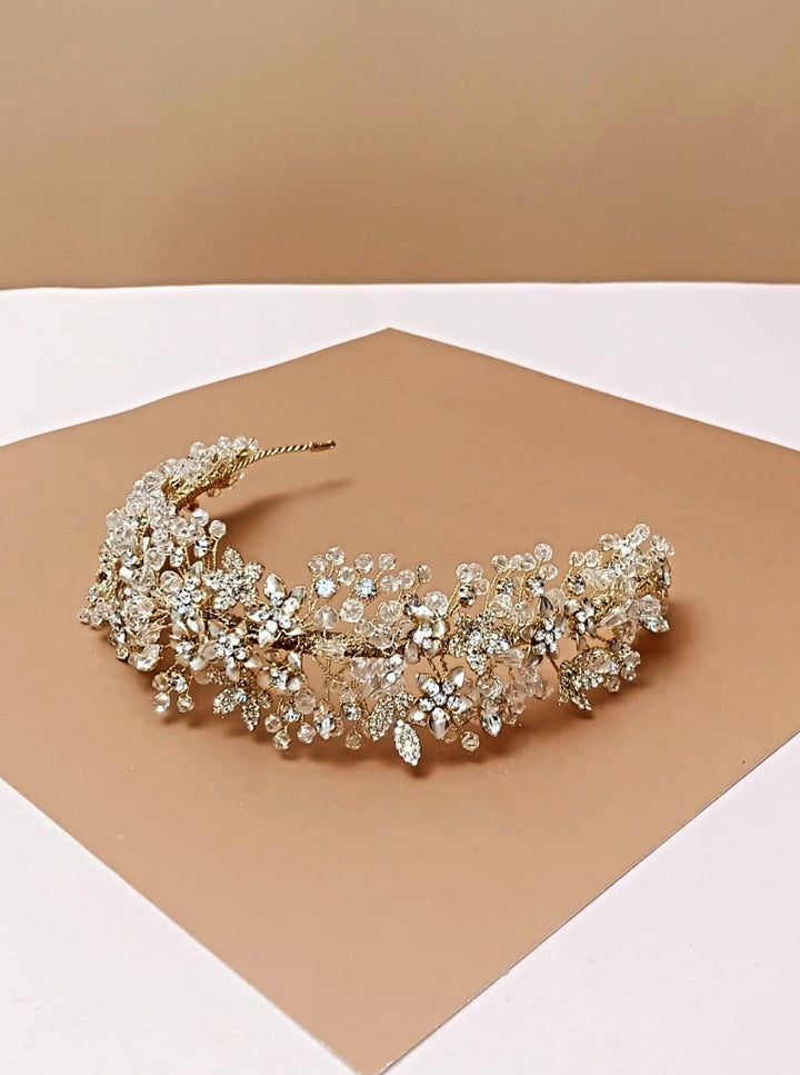 AMARA Swarovski Wedding Headpiece with Micro Zirconia