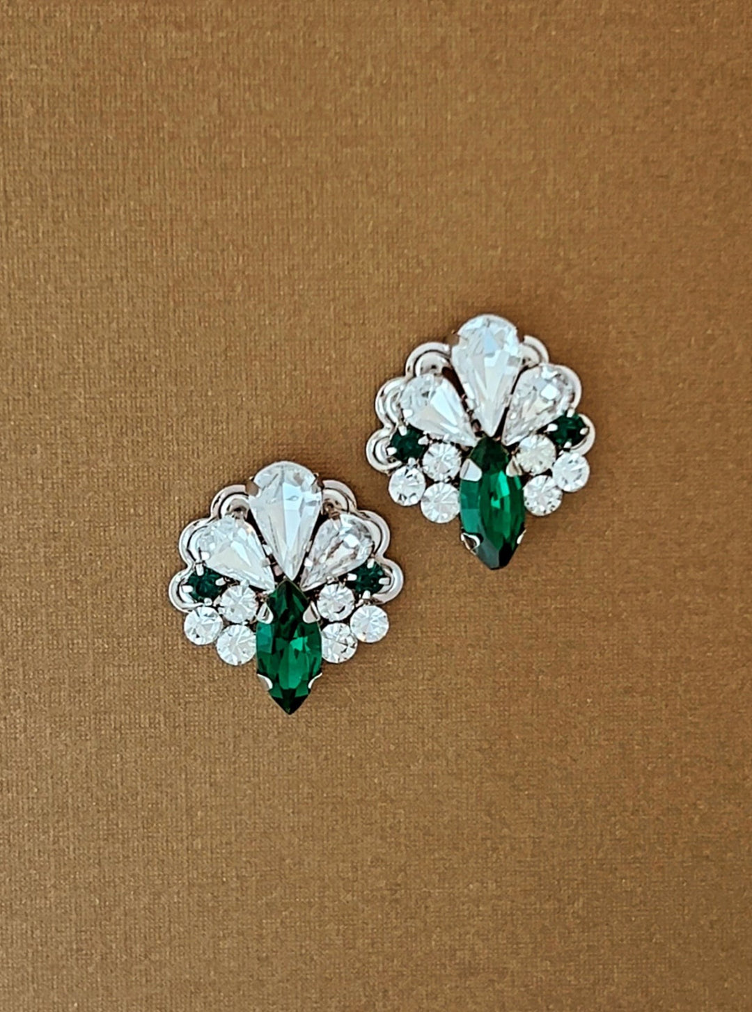 LANA-EMERALD Swarovski Stud Earrings