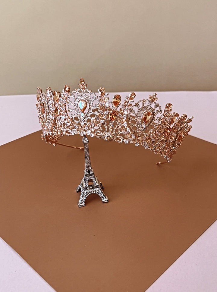 ANGELIKA Bridal or Quinceanera Crown with Swarovski Crystals