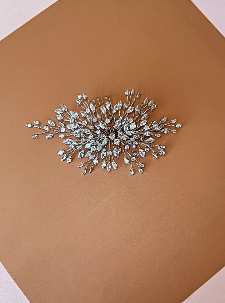 LUSSO Swarovski Hair Comb, Stunning Wedding Headpiece