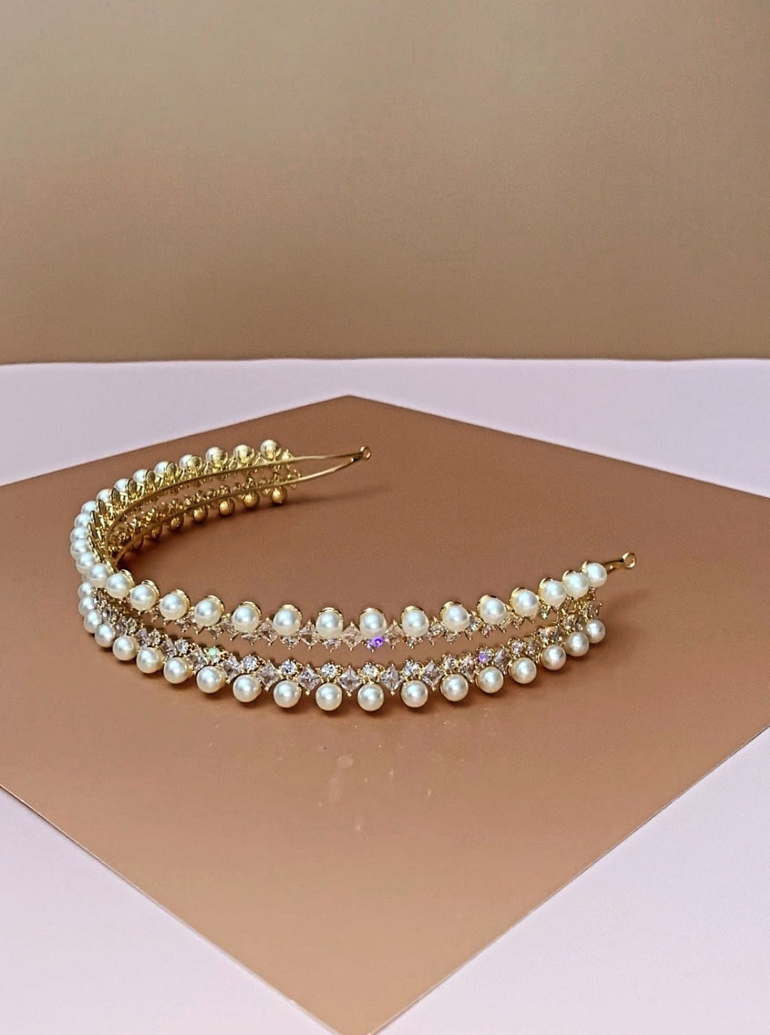 DARA Swarovski and Pearls Stunning Bridal Headband