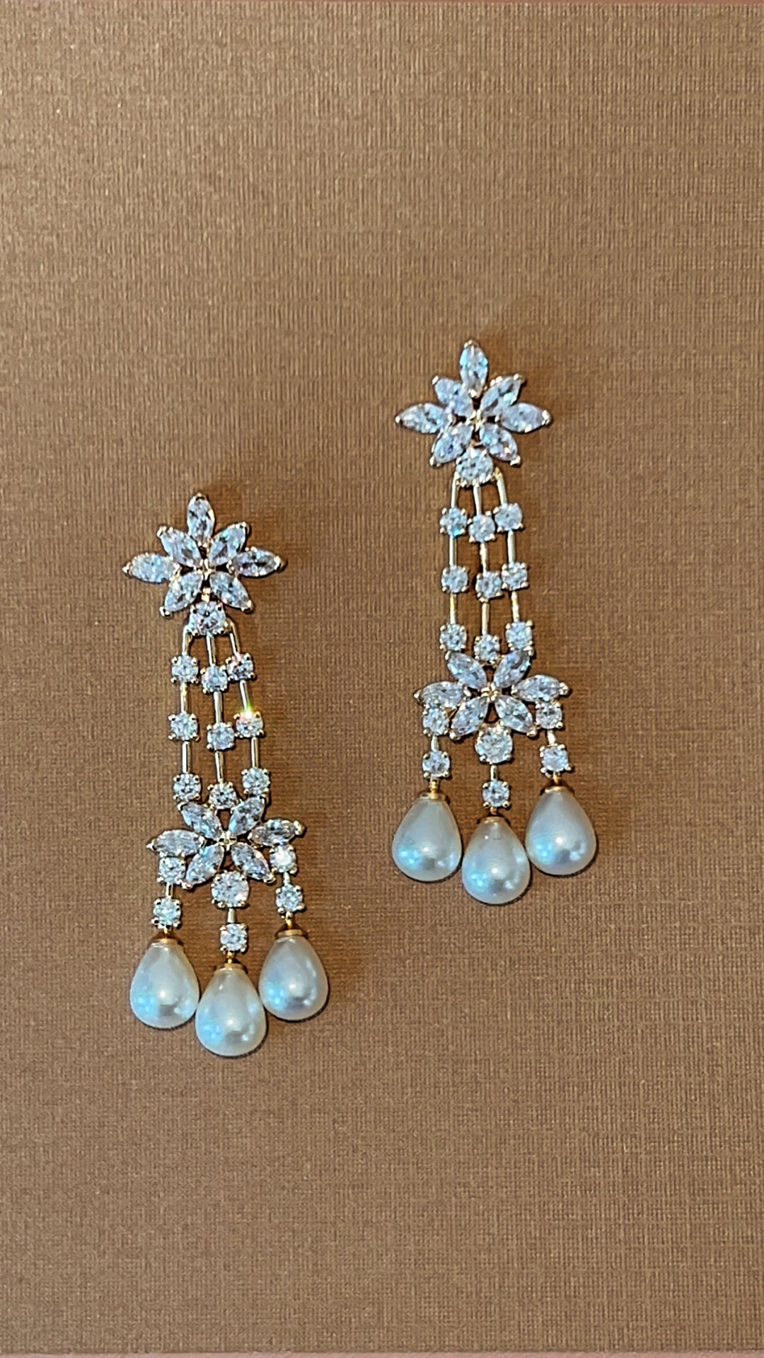 EZEL Swarovski Pearls Statement Earrings