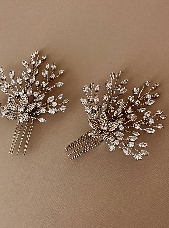 ALYA Swarovski Bridal Hair Pin , Swarovski Hair Comb