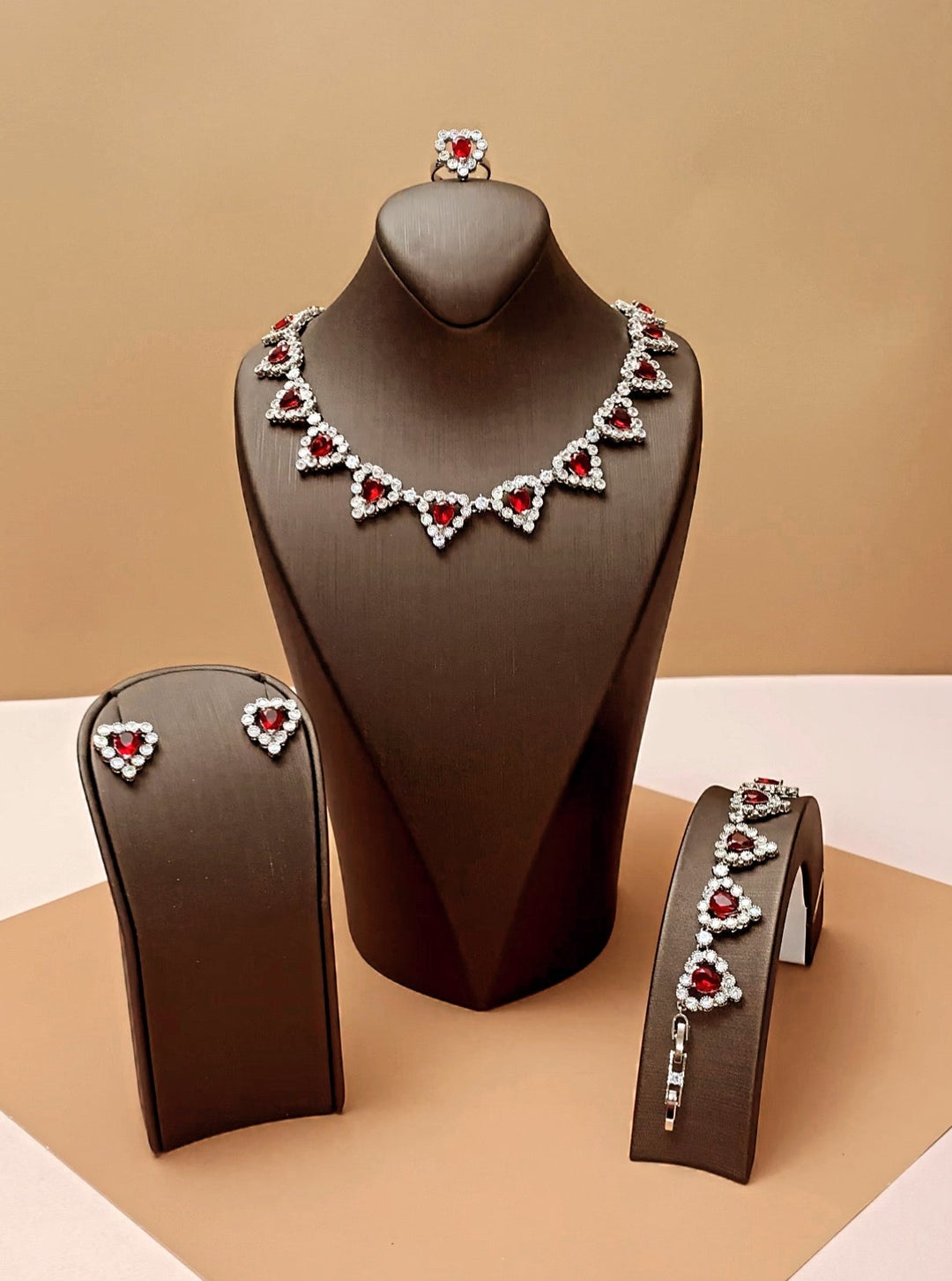 SWEETHEART Jewelry Full Set with Necklace, Bracelet, Earrings and Ring *Final Sale*